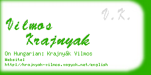 vilmos krajnyak business card